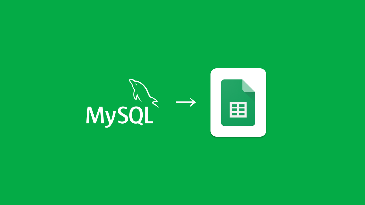 MySQL data to Google Sheets