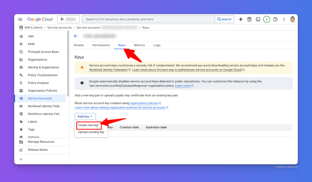 export MySQL data to Google Sheets 11